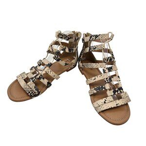 NWOT Torrid Snake Print Vegan Leather Gladiator Sandals Size 9.5 Wide
